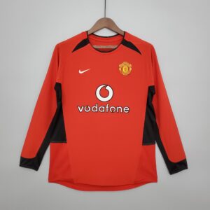 Manchester United Retro Local 02-04 Manga Larga
